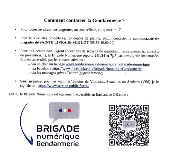 infos gendarmerie